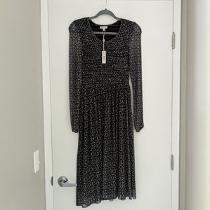 Max Studio Navy Patterned Dress, XS